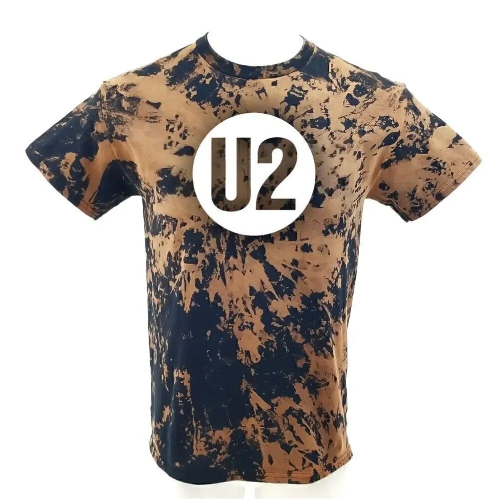 U2 80's 90's Rock Band Acid Washed Band Tee Rock Tee Hip Hop Rap Tee Y2K Punk